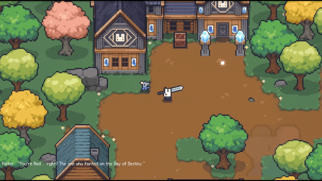 Official Sephiria press-kit scene showing two characters talking in Bunnyville