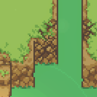 The same Woodlands wall after the secret passage has opened